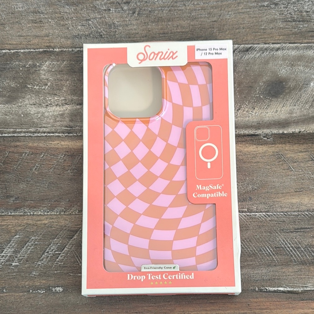 Sonix Checkmate Pink/Orange MagSafe Compatible iPhone 13 Pro Max Case